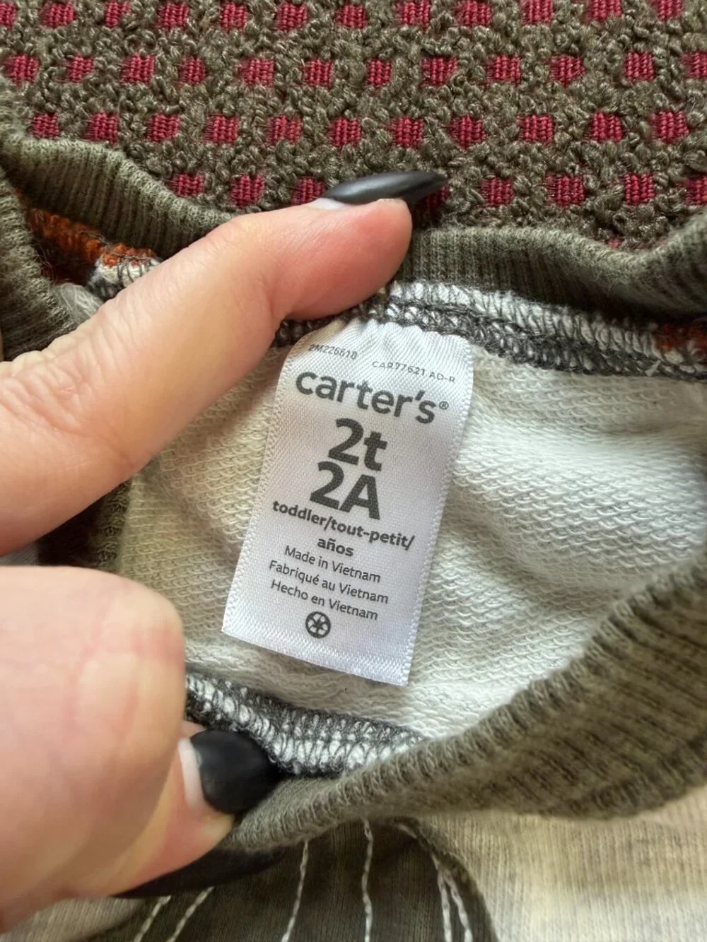 Carter's + OshKosh 2T Fall Sweatshirts Lot of 2 Moose Raglan Sage Quilted